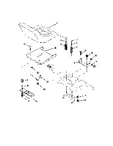 Seat Diagram and Parts List for GE1138  Weed Eater Lawn Tractor